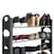 Simplify Black 30 Pair Stackable Shoe Rack